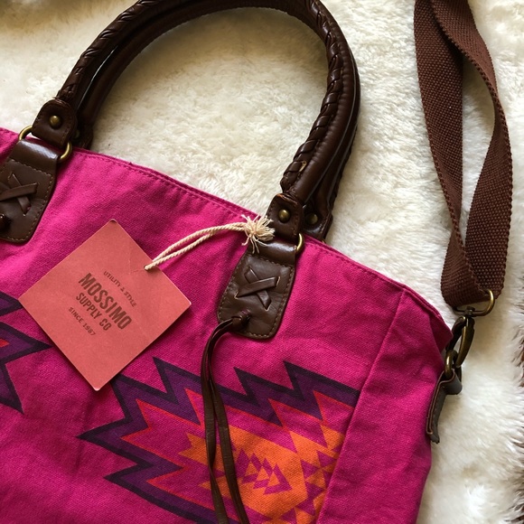 MOSSIMO - Pink Canvas Crossbody Bag - NEW - Picture 3 of 5